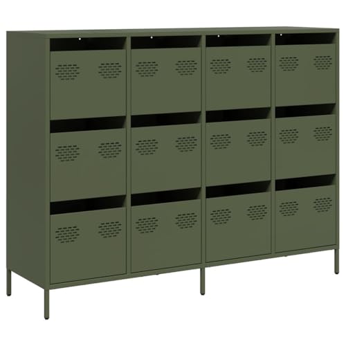 Generico Kangqiling Sideboard Olivgrün 135 x 39 x 103,5 cm kaltgewalzter Stahl, Grün, 3307177 Generico Kangqiling Sideboard Olivgrün 135 x 39 x 103,5 cm kaltgewalzter Stahl, Grün, 3307177 von Generisch