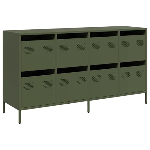 Generico Kangqiling Sideboard Olivgrün 135 x 39 x 73,5 cm kaltgewalzter Stahl, Grün, 3307171 Generico Kangqiling Sideboard Olivgrün 135 x 39 x 73,5 cm kaltgewalzter Stahl, Grün, 3307171 von Generisch