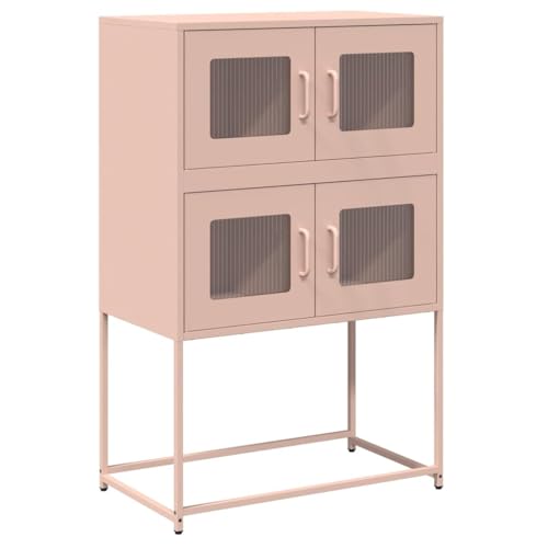 Generico Kangqiling Sideboard Rosa 68 x 39 x 107 cm aus Stahl, Rosa, 853345 von Generisch
