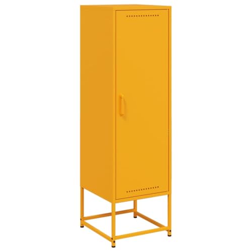 Generico Kangqiling Sideboard in Senfgelb, 36 x 39 x 123 cm, aus Stahl, Gelb, 846527 von Generisch