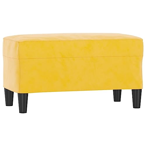 Generico Kangqiling Sitzbank Gelb 70 x 35 x 41 cm aus Samt, gelb, 349403 von Generisch