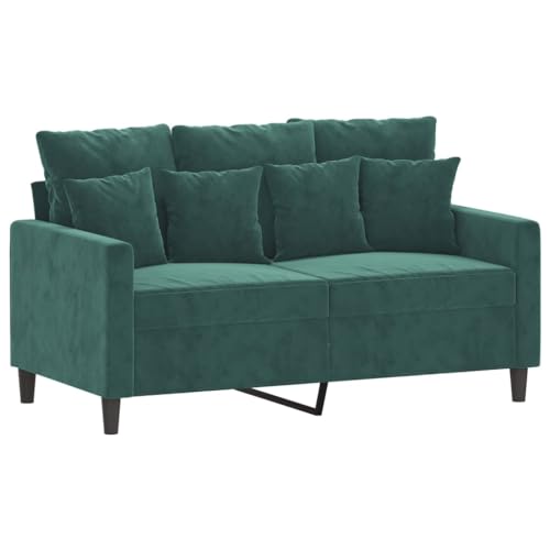 Generico Kangqiling Sofa 2-Sitzer dunkelgrün 120 cm Samt grün 359295 von Generisch