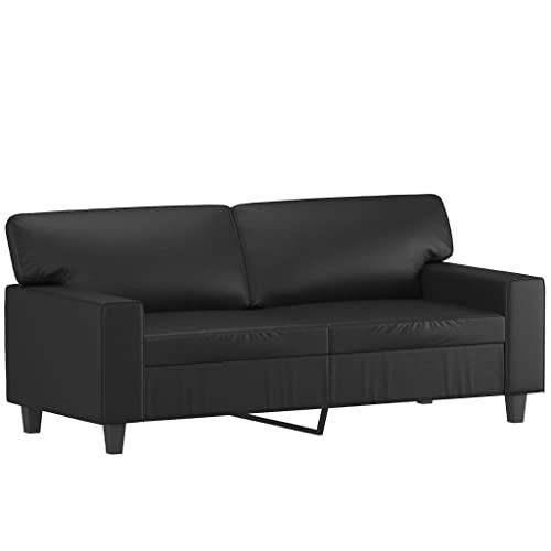 Generico Kangqiling Sofa 2-Sitzer schwarz 140 cm Kunstleder schwarz 359417 Generico Kangqiling Sofa 2-Sitzer schwarz 140 cm Kunstleder schwarz 359417 von Generisch