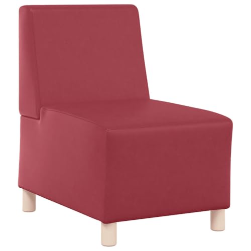 Generico Kangqiling Sofa Stuhl Weinrot 55 cm aus Kunstleder, rot, 4108491 von Generisch