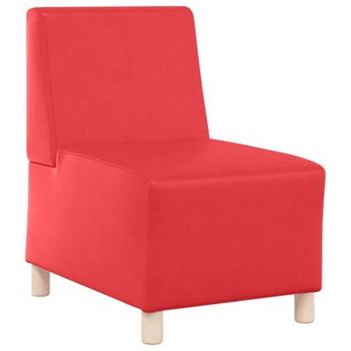 Generico Kangqiling Sofa Stuhl rot 55 cm aus Kunstleder, rot, 4108492 von Generisch