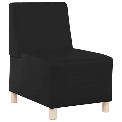 Generico Kangqiling Sofa Stuhl schwarz 55 cm aus Kunstleder, schwarz, 4108494 von Generisch