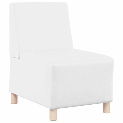 Generico Kangqiling Sofa Stuhl weiß 55 cm aus Kunstleder, 4108495 von Generisch
