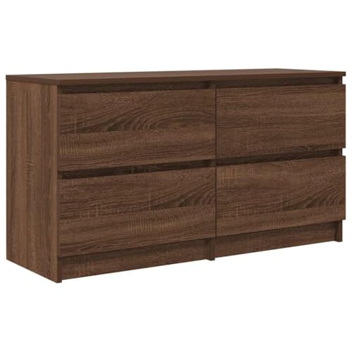 Generico Kangqiling TV-Möbel Eiche braun 100 x 35 x 54 cm aus mehrschichtigem Holz, Braun, 861802 von Generisch