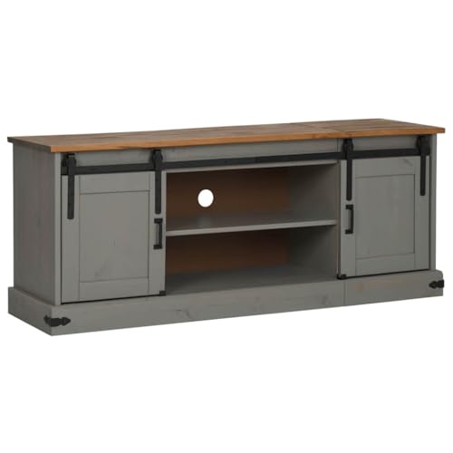 Generico Kangqiling TV-Schrank HALDEN 2 Schiebetüren Grau 150 x 40 x 60 cm, Grau, 4018415 von Generisch