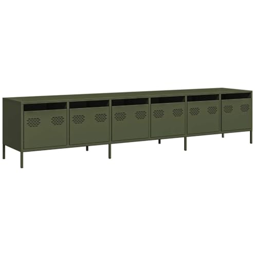 Generico Kangqiling TV-Schrank Olivgrün 202 x 39 x 43,5 cm kaltgewalzter Stahl, Grün, 3307153 Generico Kangqiling TV-Schrank Olivgrün 202 x 39 x 43,5 cm kaltgewalzter Stahl, Grün, 3307153 von Generisch