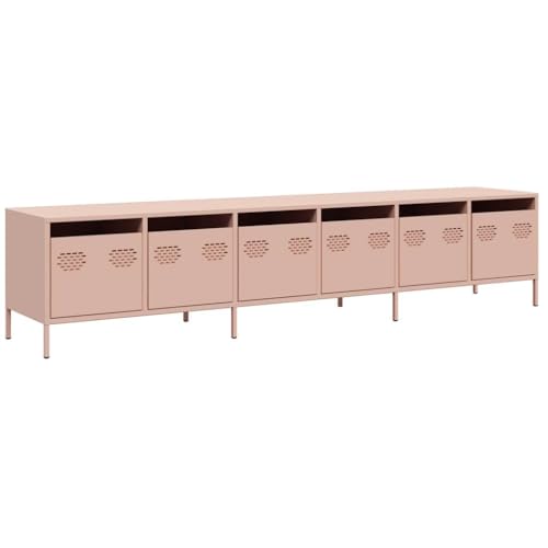 Generico Kangqiling TV-Schrank Rosa 202 x 39 x 43,5 cm aus kaltgewalztem Stahl, Rosa, 3307150 Generico Kangqiling TV-Schrank Rosa 202 x 39 x 43,5 cm aus kaltgewalztem Stahl, Rosa, 3307150 von Generisch