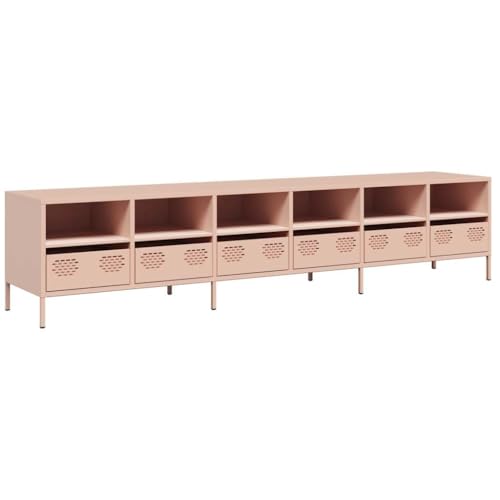 Generico Kangqiling TV-Schrank Rosa 202 x 39 x 43,5 cm aus kaltgewalztem Stahl, Rosa, 3307156 Generico Kangqiling TV-Schrank Rosa 202 x 39 x 43,5 cm aus kaltgewalztem Stahl, Rosa, 3307156 von Generisch