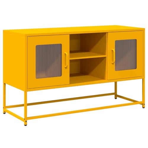 Generico Kangqiling TV-Schrank Senfgelb 100,5 x 39 x 60,5 cm aus Stahl, Gelb, 853383 von Generisch