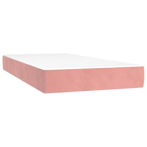 Generico Kangqiling Taschenfederkernmatratze Rosa 80 x 210 x 20 cm aus Samt, Rosa, 4016563 von Generisch