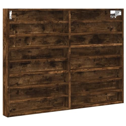 Generico Kangqiling Vitrine Eiche Rauch 100 x 8,5 x 75 cm Holz mehrschichtig, Braun, 847937 von Generisch