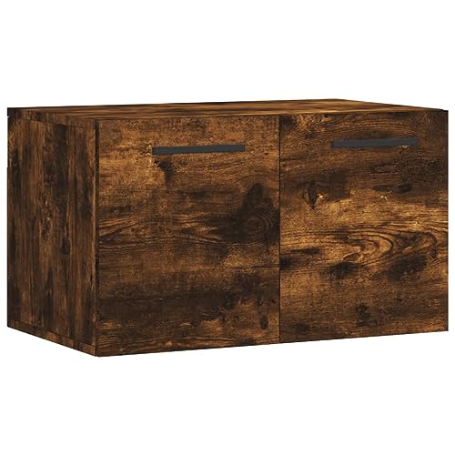 Generico Kangqiling Wandschrank Eiche Rauchgrau 60 x 36,5 x 35 cm aus mehrschichtigem Holz, Braun, 830049 Generico Kangqiling Wandschrank Eiche Rauchgrau 60 x 36,5 x 35 cm aus mehrschichtigem Holz, Braun, 830049 von Generisch