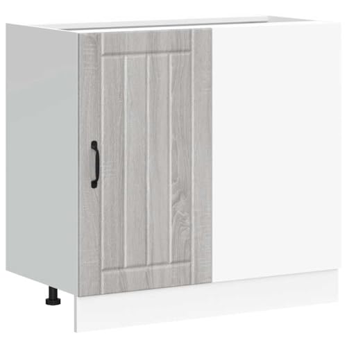 Generico Kangqiling Waschbeckenunterschrank Lucca Grau Sonoma aus mehrschichtigem Holz, Grau, 854314 von Generisch