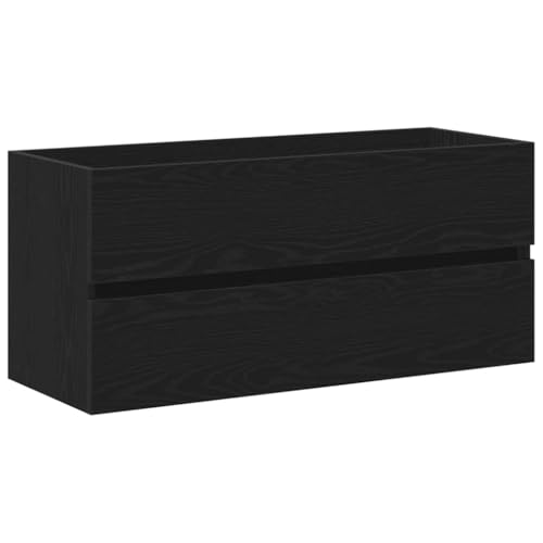 Generico Kangqiling Waschtisch Eiche Schwarz 100 x 38,5 x 45 cm Holz mehrschichtig, schwarz, 862545 Generico Kangqiling Waschtisch Eiche Schwarz 100 x 38,5 x 45 cm Holz mehrschichtig, schwarz, 862545 von Generisch