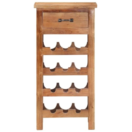 Generico Kangqiling Weinregal 40 x 30 x 80 cm aus massivem Akazienholz, braun, 287482 von Generisch