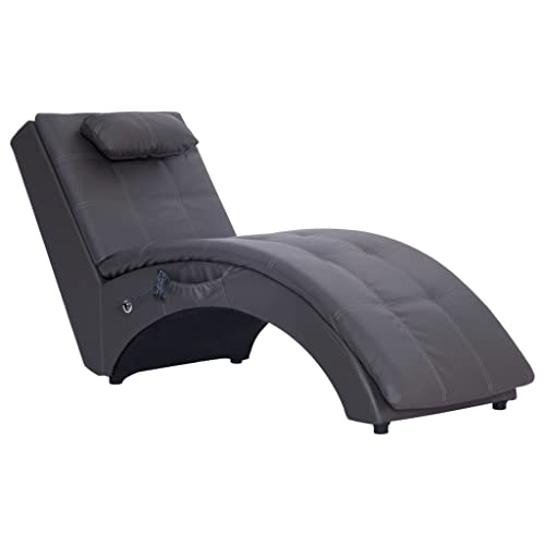 Generico Massageliege mit grauem Kissen aus Kunstleder Generico Massageliege mit grauem Kissen aus Kunstleder von Generisch