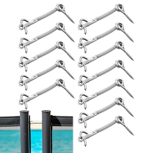 Generico Sicherheitsstopper für Zäune, 12 Stück aus Edelstahl mit Schnappverschluss, für Türen, Zäune, Schwimmbäder, Schuppen, Badezimmerschrank mit externer Feder Generico Sicherheitsstopper für Zäune, 12 Stück aus Edelstahl mit Schnappverschluss, für Türen, Zäune, Schwimmbäder, Schuppen, Badezimmerschrank mit externer Feder von Generisch