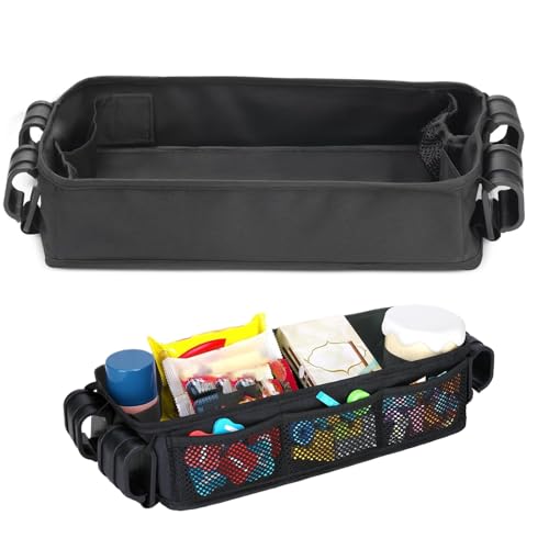 Generico Tablett für Kinderwagen | Getränkehalter - Rutschfest Organizer Autositz Adapter für Reisen Flugzeug Shopping Straßenreisen Kinderwagen von Generisch
