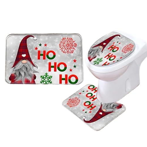 Generico WC-Sitz Weihnachten – Toilettendeckel Badematten | Rutschfeste Matte aus Karton für den Winter Festlich für Haus Wohnung Hotel Ferienhäuser von Generisch