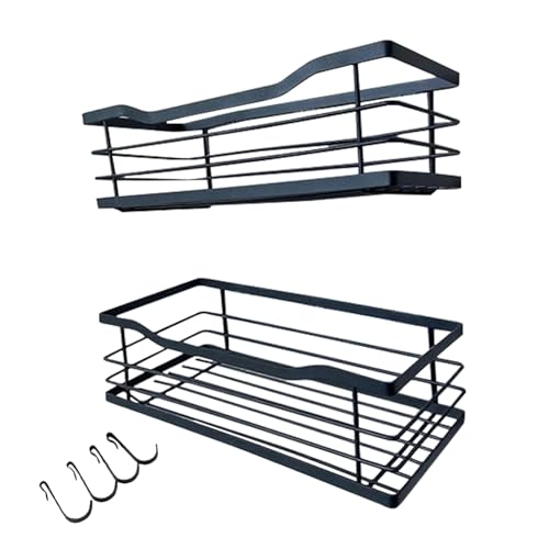 Generico Wandmontierte Duschablage, Badezimmer-Organizer mit Ablagen, 2 Stück für Handtücher Seife Bad Dusche Haus Wohnung Küche Generico Wandmontierte Duschablage, Badezimmer-Organizer mit Ablagen, 2 Stück für Handtücher Seife Bad Dusche Haus Wohnung Küche von Generisch