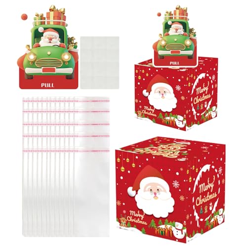 Generico Weihnachts-Geldkassette – Spielbarer Geldbehälter mit 50 transparenten Beuteln – für Partys für die ganze Familie Freunde Generico Weihnachts-Geldkassette – Spielbarer Geldbehälter mit 50 transparenten Beuteln – für Partys für die ganze Familie Freunde von Generisch