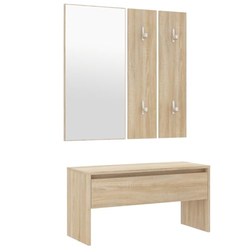 Generico kangqiling 808786 Flurmöbel-Set Eiche Sonoma aus mehrschichtigem Holz, Braun, 808786 von Generisch