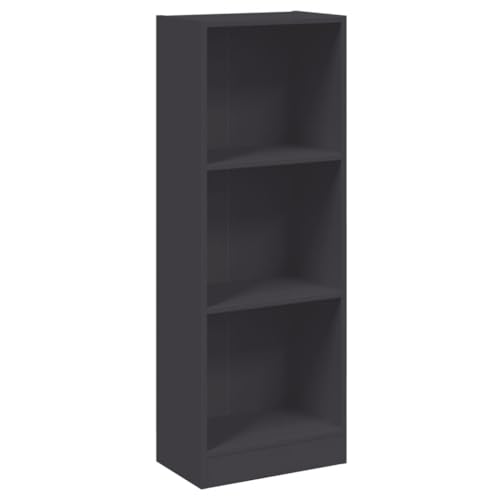 Generico kangqiling Bücherregal mit 3 Regalböden, grau, 40 x 24 x 109 cm aus mehrschichtigem Holz, Grau, 800830 Generico kangqiling Bücherregal mit 3 Regalböden, grau, 40 x 24 x 109 cm aus mehrschichtigem Holz, Grau, 800830 von Generisch