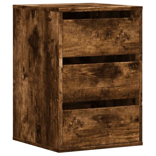 Generico kangqiling Eckkommode Eiche Rauchgrau 40 x 41 x 58 cm Holz mehrschichtig, Braun, 852838 von Generisch