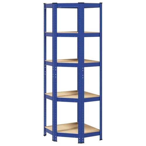 Generico kangqiling Eckregal 5 Schichten Blau aus Stahl und mehrschichtigem Holz, Blau, 4016945 Generico kangqiling Eckregal 5 Schichten Blau aus Stahl und mehrschichtigem Holz, Blau, 4016945 von Generisch