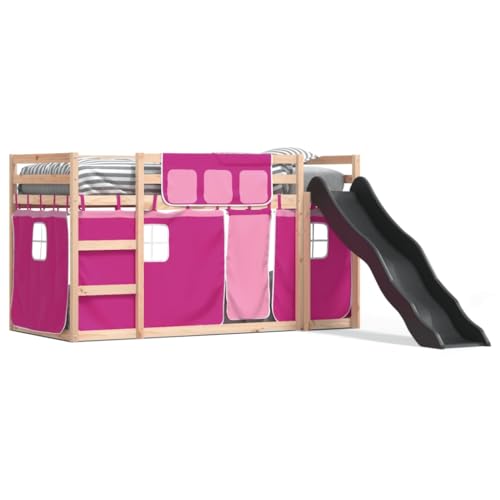 Generico kangqiling Etagenbett mit Rutsche und Vorhängen Rosa 90 x 200 cm, Rosa, 3284109 Generico kangqiling Etagenbett mit Rutsche und Vorhängen Rosa 90 x 200 cm, Rosa, 3284109 von Generisch