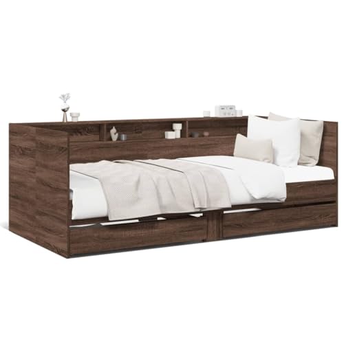 Generico kangqiling Schlafsofa mit Schubladen ohne Matratze 100 x 200 cm, braun, 3280845 von Generisch