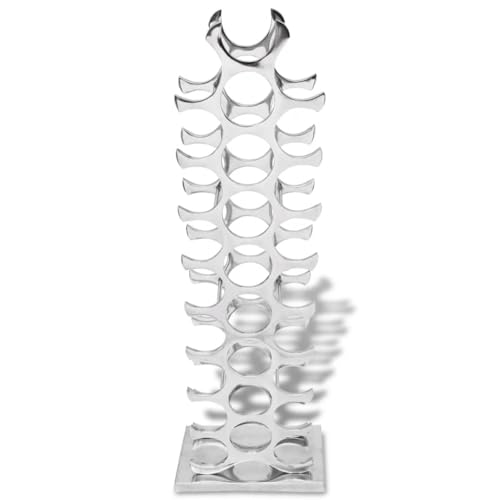 Generico kangqiling Weinflaschenhalter aus Aluminium Silber 27 Flaschen, Silber, 243503 von Generisch