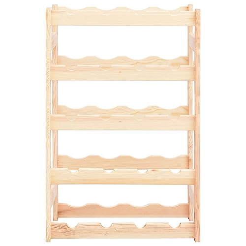Generico kangqiling Weinregal für 20 Flaschen aus Kiefernholz, beige, 286193 Generico kangqiling Weinregal für 20 Flaschen aus Kiefernholz, beige, 286193 von Generisch