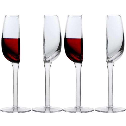 Generisch 1/2/4 Stück Kristallklare Weingläser - 140 Ml Glas-Champagnerbecher | Neuartiges Weinglas In Halbierter Form | Vintage Hohes Weinglas Mit Langem Stiel, Halbe Rotweintasse Generisch 1/2/4 Stück Kristallklare Weingläser - 140 Ml Glas-Champagnerbecher | Neuartiges Weinglas In Halbierter Form | Vintage Hohes Weinglas Mit Langem Stiel, Halbe Rotweintasse von Generisch