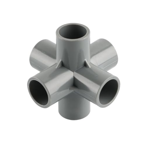 Generisch 1 stück 20 25 32mm Grau PVC Rohrverbinder Gerader Ellenbogen T-Stück Kreuzgelenke Wasserrohradapter 3 4 5 6 Wege Gelenke(Orange,I.D 32mm) von Generisch