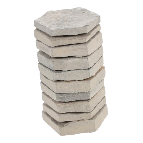 Generisch 10 Stück Schildkröten-Set Bodenfliesen Steine ​​für Schildkrötenbecken Lebensraum Der Schildkröte Steine ​​für Aquarien Reptilienhäute Und Höhlen Terrariensteine Felsen von Generisch