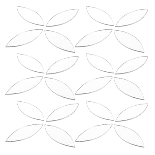 Generisch 100Stücke Mosaik Spiegelfliesen mit Blattdesign Selbstklebende Bastelspiegel für DIY Kunstprojekte und Wanddekoration Langlebig und Einfach Anzubringen von Generisch