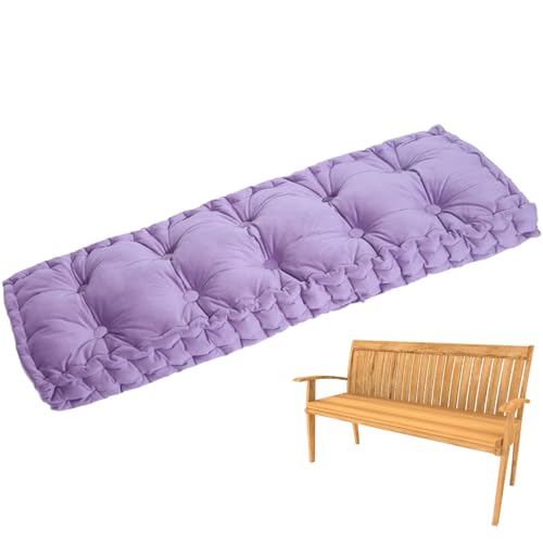 Generisch 10cm Bankauflage Sitzkissen Bank Mit Griff, Weich Samt Stuhlkissen Outdoor Sitzauflage Bank, Bankkissen Fenstersitzmatte für Gartenmöbel Fensterbank Terrasse Indoor,Lila,40x40cm von Generisch