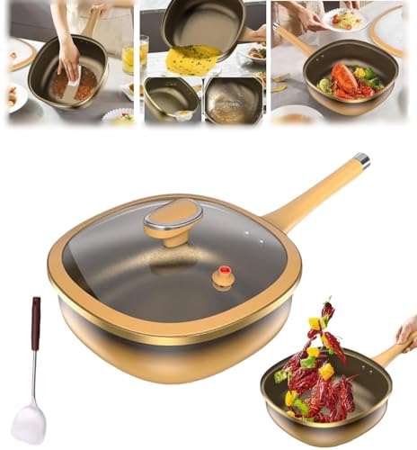 Generisch 12in Titanium Alloy Non-Stick Pot with Lid, Multi-Purpose Deep Saute Pan, Easy Cleanup Durable Frying Pans for Frying Eggs, Stir-frying, Stewing, Braising and Other Cooking Methods Generisch 12in Titanium Alloy Non-Stick Pot with Lid, Multi-Purpose Deep Saute Pan, Easy Cleanup Durable Frying Pans for Frying Eggs, Stir-frying, Stewing, Braising and Other Cooking Methods von Generisch