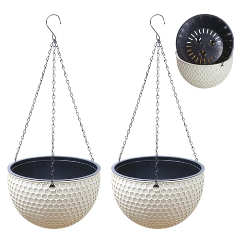 Generisch Φ16.5cm Blumentopf Hängend 2er Set, Hängetopf Für Pflanzen Mit Ketten, Blumenampel Mit Abtropflöchern Zum Garten Balkon Wohnzimmer Blumenampel Innen Für Hängeampel Pflanzen Generisch Φ16.5cm Blumentopf Hängend 2er Set, Hängetopf Für Pflanzen Mit Ketten, Blumenampel Mit Abtropflöchern Zum Garten Balkon Wohnzimmer Blumenampel Innen Für Hängeampel Pflanzen von Generisch