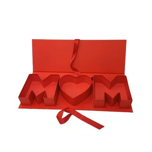 Generisch 17,3"x6"x2" /Rot/Weiß Kreative Muttertag Verpackung Füllbare MOM Brief Form Tragetasche Für Kissen (Red, B) von Generisch