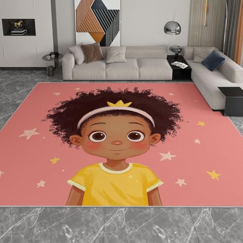 Generisch 180 x 240 cm Kurzflor Teppich Schlafzimmer Drucken Teppich, Cartoon Kleines Mädchen Süß Wohnzimmerteppich Waschbar rutschfest für Wohnzimmer Schlafzimmer Esszimmer, Rosa Generisch 180 x 240 cm Kurzflor Teppich Schlafzimmer Drucken Teppich, Cartoon Kleines Mädchen Süß Wohnzimmerteppich Waschbar rutschfest für Wohnzimmer Schlafzimmer Esszimmer, Rosa von Generisch
