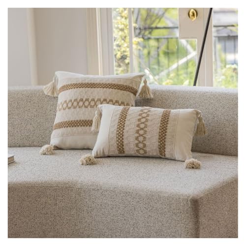 Generisch 1PC Kissenbezug American Jacquard Mehrfarbig Sofakissen Nachttischkissen Wohnzimmerkissen Stuhlbezug(1PC-Style A,40x60cm) von Generisch