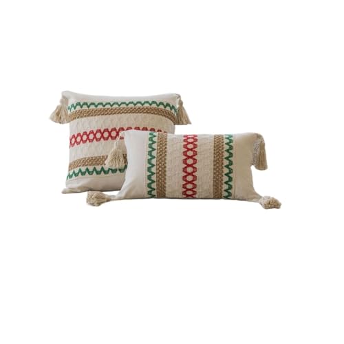 Generisch 1PC Kissenbezug American Jacquard Mehrfarbig Sofakissen Nachttischkissen Wohnzimmerkissen Stuhlbezug(1PC-Style I,40x60cm) von Generisch