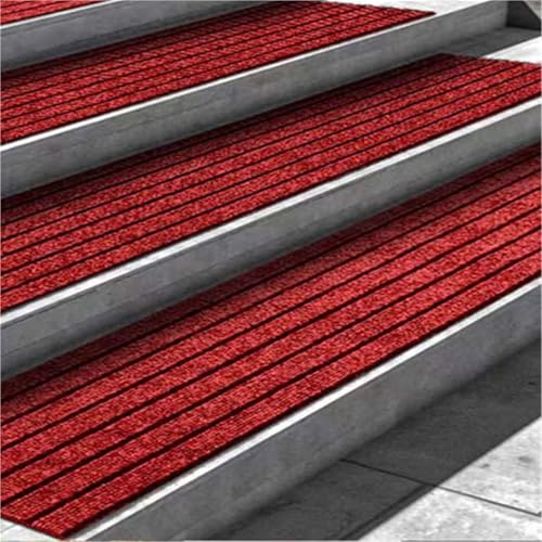 Generisch 1Stück Stufenmatten Treppenteppich Selbstklebend Sicherheit Stufenteppich for Kinder, Älteste(Red,28x100cm) von Generisch