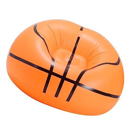 Generisch 1stk Luftsofa Schwimmer Luftmatratze Aufblasbare Stühle Aufblasbarer Kinderstuhl Schwimmbad Sofa Aufblasen Aufblasbarer Fußballkühler Aufblasbare Matratze Luftcouch Orange von Generisch